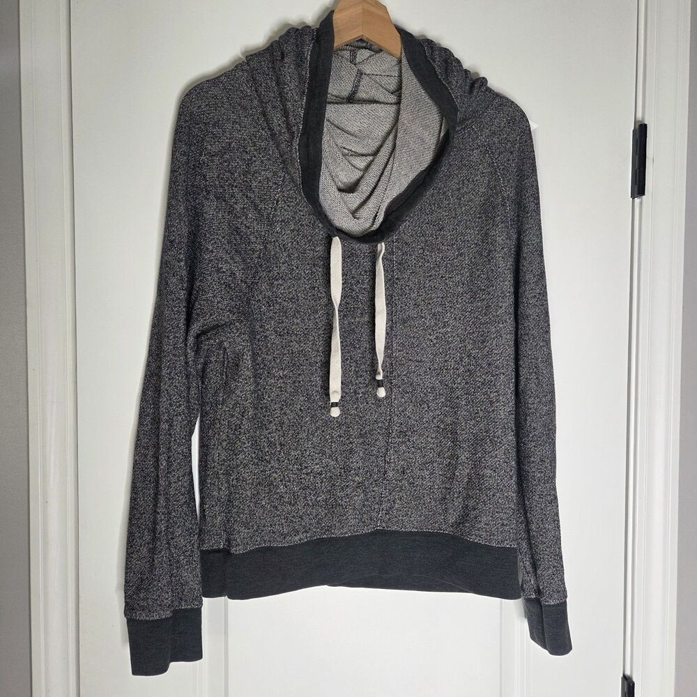 Medium SO Juniors Cowl Neck Hoodie Black